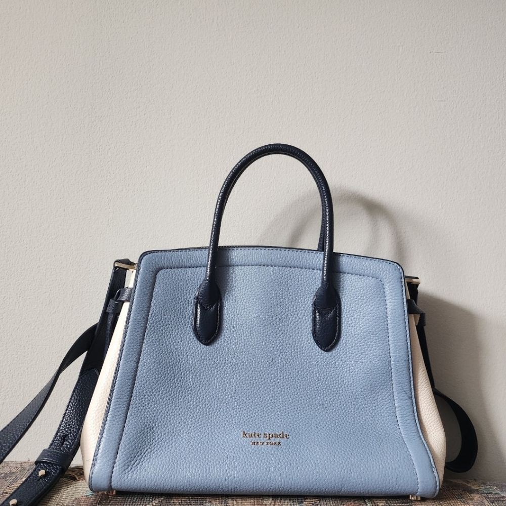Kate Spade Blue and White Satchel Bag